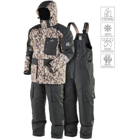 Ziemas kostīms Norfin TORNADO PRO DESERT LE + Bezmaksas piegāde visas Latvijas teritorijā! NEW 2025!