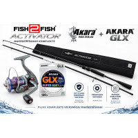 Spininga komplekts FISH2FISH Activator 2.40m 10-30g + AKARA Galeon 2000-4 + AKARA GLX aukla 0.28 (10.3kg)