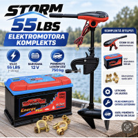 Komplekts STORM 55lbs + 100Ah Akumulators + Klemmes