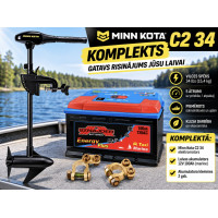 Komplekts Minn Kota ENDURA C2 34 + 100Ah Akumulators + Klemmes