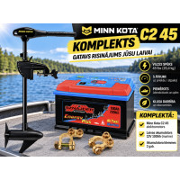 Komplekts Minn Kota ENDURA C2 45 + 100Ah Akumulators + Klemmes