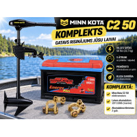 Komplekts Minn Kota ENDURA C2 50 + 110Ah Akumulators + Klemmes