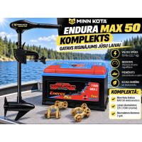 Komplekts Minn Kota ENDURA MAX 50 Lb + 110Ah Akumulators + Klemmes