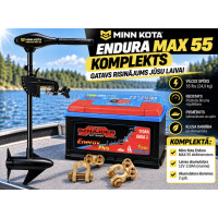 Komplekts Minn Kota ENDURA MAX 55 Lb + 110Ah Akumulators + Klemmes