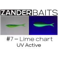 Silikona māneklis VTail FAT 5.5" #7 Lime Chart UV