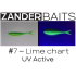 Silikona māneklis VTail FAT 5.5" #7 Lime Chart UV
