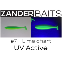 Silikona māneklis ZANDER SHAKER 5" #7 Lime Chart UV