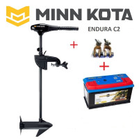 Komplekts Minn Kota ENDURA C2 34 + 100Ah Akumulators + Klemmes