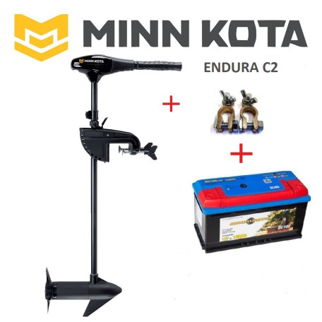 Komplekts Minn Kota ENDURA C2 50 + 110Ah Akumulators + Klemmes