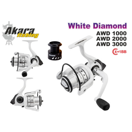 Bezinerces spole AKARA WHITE DIAMOND AWD-1000 4+1bb