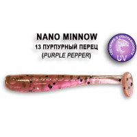 Mīkstās ēsmas Crazy Fish NANO MINNOW 40mm 8gab 1.6"/13-Purple Pepper