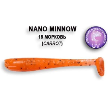 Mīkstās ēsmas Crazy Fish NANO MINNOW 40mm 8gab 1.6"/18-Carrot
