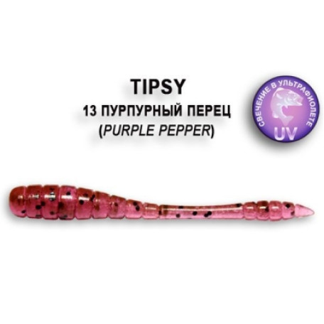 Mīkstās ēsmas Crazy Fish TIPSY 2"/13-Purple Pepper 50mm 8gab