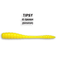 Mīkstās ēsmas Crazy Fish TIPSY 2"/03-Banan 50mm 8gab